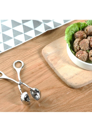 Kosona Büyük Boy Gümüş 304 Paslanmaz Çelik Et Köftesi Yapıcı, Anti-yapışkan, Kolay Kullanım, Mutfak Aleti Diğer