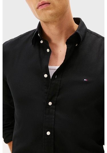 Tommy Hilfiger Erkek Gömlek Mw0mw40469 Bds Siyah Siyah