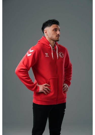 Hummel Armin Milli Takım Pamuklu Eşofman Üstü Kırmızı