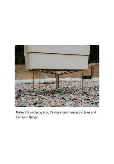 Sundick Açık Kamp Kutusu Tutucu Taşınabilir Paslanmaz Çelik Gümüş