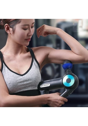 Gül Kırmızı Taşınabilir Elektrikli Masaj Tabancası Vücut Kas Masajı Rahatlatıcı Bacaklar Geri Boyun Ev Ofis Spor Salonu Için 12 Mod Kas Masaj Kafaları Ig36ra Çok Renkli