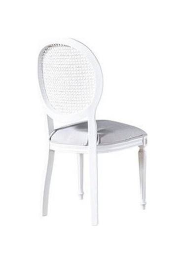Madalyon Hazeranlı Sandalye Beyaz