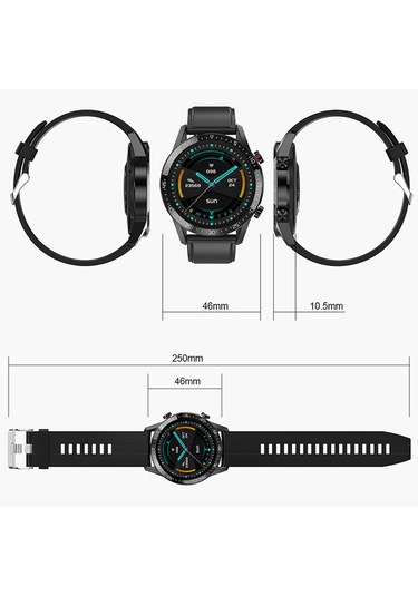 Yifomall L13 Deri Akıllı Saat Kahverengi