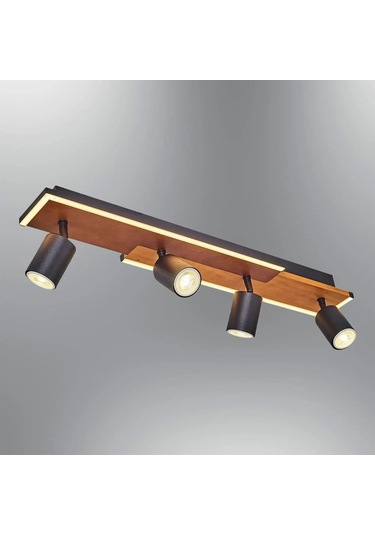 Özcan Aydınlatma 1419-4 4 Spotlu Plafonyer Meşe Meşe