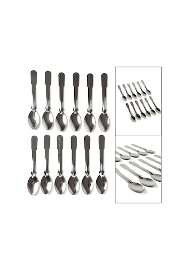 Çay Kaşığı Kahveci Çay Kaşığı 12 Adet RA971 Metalik
