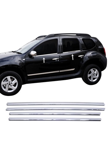 Dacia Duster Krom Cam Çıtası 4 Parça P.çelik 2010-2017 Arası