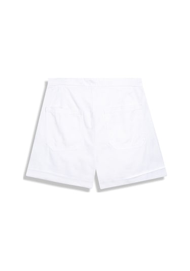 Ltb Basıc Gabardin Regular Mini Beyaz Şort 012254100725008 14020 Beyaz