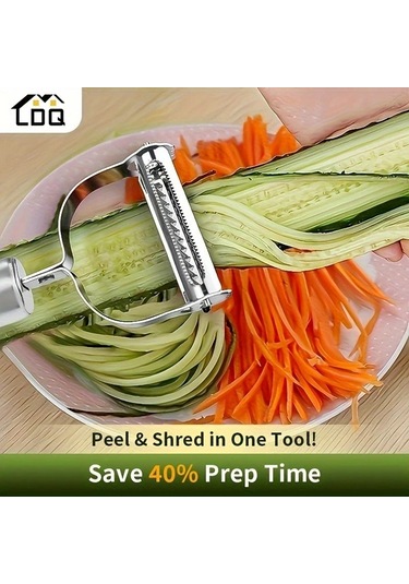 Sunshine011 1 Adet Paslanmaz Çelik Sebze Soyucu Ve Rende - Pratik Mutfak Aleti, Kolay Temizlik Gümüş