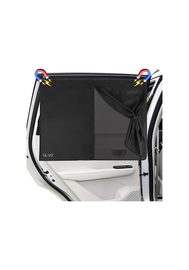 Glanz Araç Yan Cam Perdesi Mıknatıslı Oto Güneşlik 2 Adet