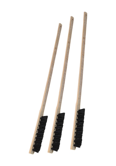 Moveevo Kuş Kafesi Temizleme Fırçası, Uzun Saplı Ahşap, Kolay Kullanim, 3 Adet Paket, Tüm Kafes Boyutları İçin Uygun