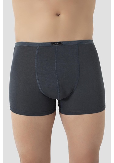 Arma Yıldız Erkek İnce Bel Lastikli Bambu Boxer Füme 5'li Paket Füme