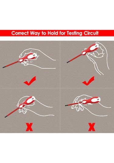 500v İzoleli 2'si 1 Arada Tornavida Voltaj Test Cihazı