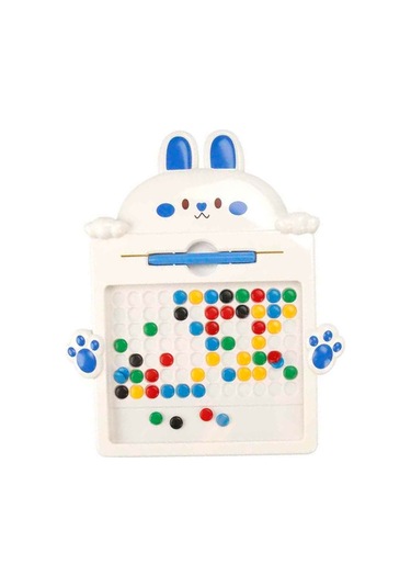 Sevimli Tavşan Manyetik Çizim Tahtası 50 Boncuklu Manyetik Kalemli Çocuk Eğitim Oyuncağı