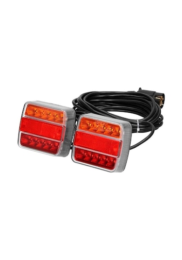 Led Römork Stop Lambası 7 Pin Set Mıknatıslı 10 Metre - 12v-1000