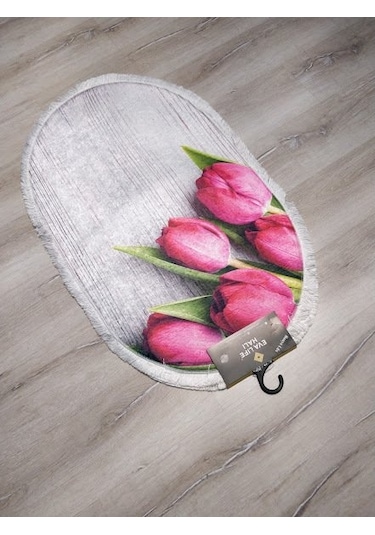 Yamalı Home Banyo Evak6701 2'Li Klozet Takımı Oval Banyo Paspası Çok Renkli