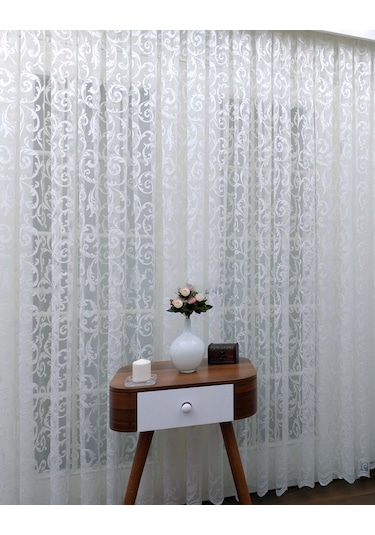 Evdepo Home Kullanıma Hazır Örme Tül Perde (543666960)