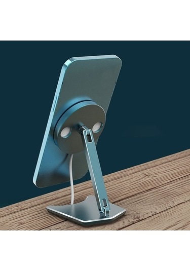 Pazly Dikey Şarj Standı - Masaüstü Manyetik İphone 12 Şarj Aleti İçin Güvenli -