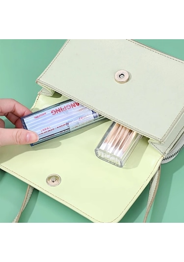 Willowhaven 4 Adet Şeffaf Taşınabilir Saklama Kutusu, Seyahat Çöpçü Kutu, Küçük Eşya Düzenleyici Şeffaf