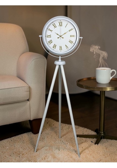 Ivory Beyaz Tripod Ayaklı Saat