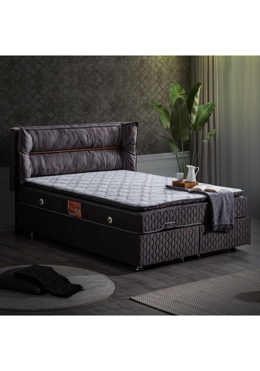 Setaymobilya Baza,Barselona Antrasit Baza + Başlık + Real Pedli Yatak