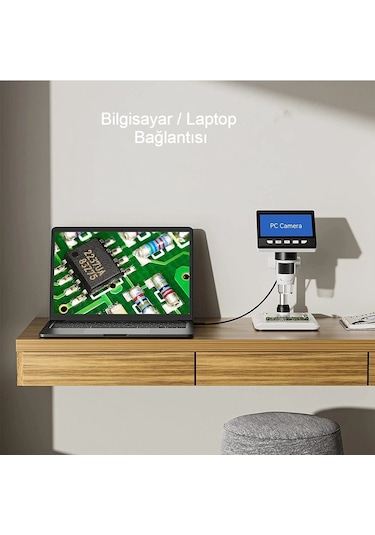 Dijital Mikroskop 1080p Lcd Ekran Usb Hd Mikroskop 50x-1000x
