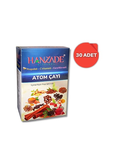 Hanzade Bitkisel Propolisli C Vitaminli Kara Mürverli Atom Çayı 30 x 150 G
