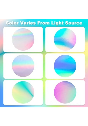 Dofolink 400 Adet 2 İnç Termal Etiket - Yuvarlak, Holografik, Suya/yağa/çizik Dayanıklı, Kolay Yazdır & Uygula 4000