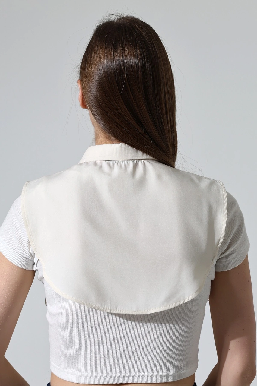 Schık Schık Pamuklu Yakalı Çıkarılabilir Yarım Gömlek Taş Sckwm24gml01 Taş