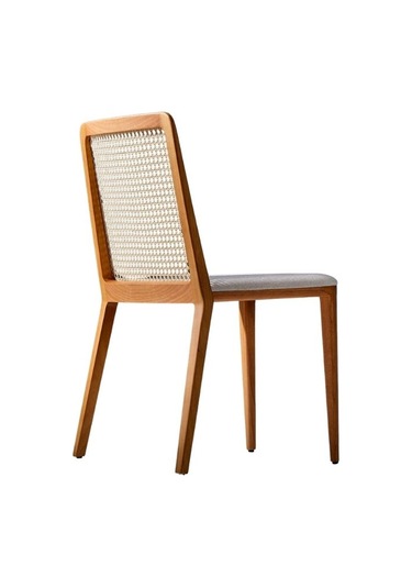 Martha Hazeranlı Ahşap Sandalye Natural - Beyaz