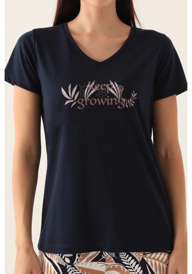 Arnetta 2915 Kadın Kısa Kol Pijama Takımı Lacivert