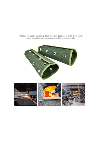 Geeroyoo Camouflage Denim Çelik Çubuklu Kolluk, Kesilmeyi Önleyen Ter Emici Pamuk İç Katmanlı, Cam Ve Metal İşleme İçin Tek Boyutlu