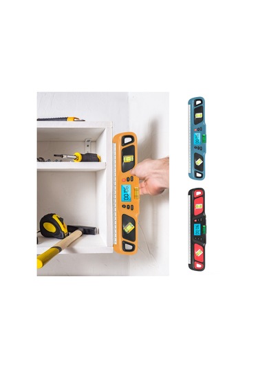 Vkemall Hw-200 Dijital Seviye Aleti - Açı Ölçer, 4 90 Aralık, 0.1 Doğruluk, Abs Malzeme, Mavi