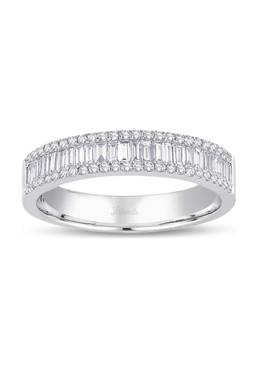 0.61 Ct. Baget Yarım Tur Pırlanta Yüzük