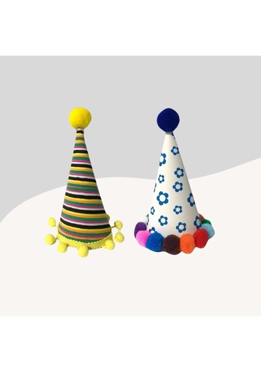 Kediler Ve Küçük Irk Köpekler İçin 2li Parti Şapkası Ps74 El Yapımı