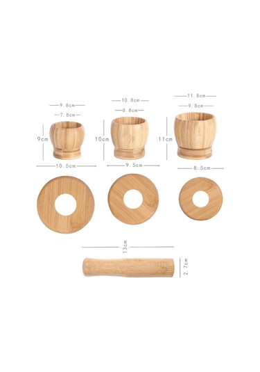 Kapaksız Mutfak Bambu Sarımsak Pounder Gıda Karıştırıcı