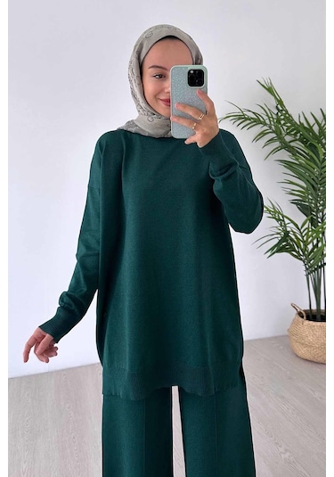 Kahijab Işıltılı Merserize Takım - Zümrüt Zümrüt