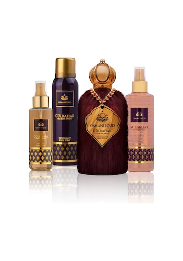 Osmanlı Oud Gülbahar Kadın Parfüm EDP 100 ML + Saç Spreyi 100 ML + Sprey Deodorant 150 ML + Vücut Spreyi 250 ML