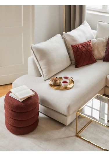 Most Twister Puf 09 Kırmızı Bukle Kumaş Evinize Teslim