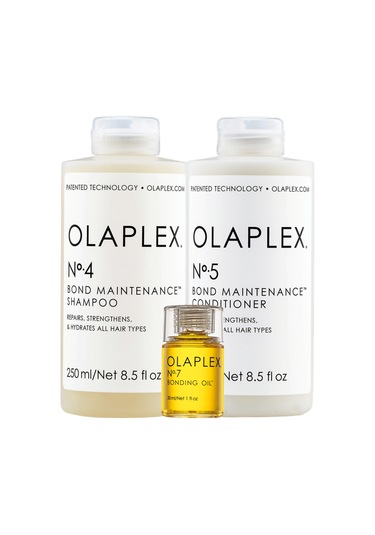 Olaplex Bond Maintenance No 4 Şampuan 250 ML + Olaplex No 5 Bakım Kremi 250 ML + Olaplex No 7 Bonding Oil 30 ML