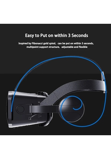 Xuweiwei J50 B03 Yeni Vr 3d Sanal Gerçeklik Gözlüğü Akıllı Telefon Uyumlu Ayarlanabilir Lens Sürükleyici Vr Deneyimi