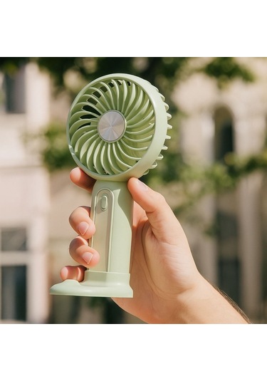 Buffer Masa Üstü Standlı Usb İle Şarj Olabilen 3 Ayarlı Fan Modlu Çanta Tipi El Fanı