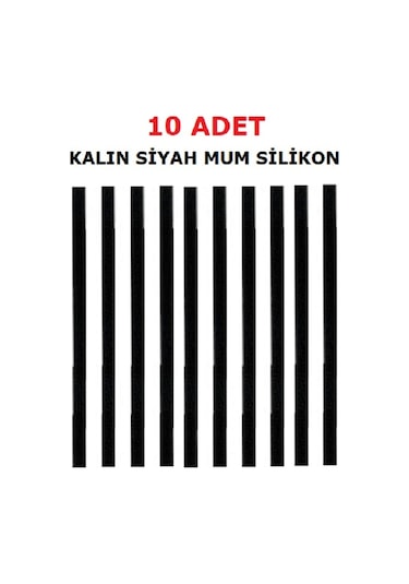 10 Adet Somafix Kalın Siyah 11.3x300 MM Çubuk Sıcak Mum Silikon