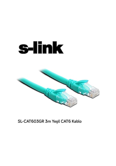 S-lınk Sl-cat603gr Cat6 Utp 3 Metre Yeşil Patch Kablo