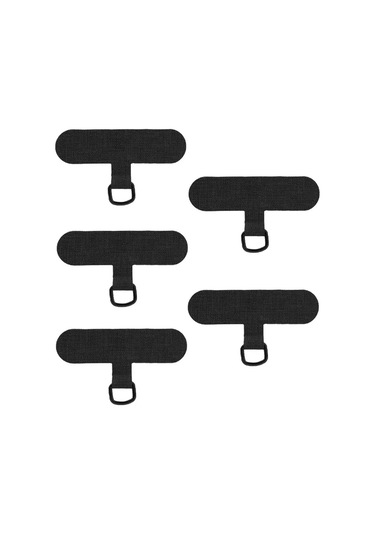 Unicomlifeerp Telefon Kordon Askısı - Kaymayı Önleyici, Renkli Contalı, Metal Klipsli, Model: Tether Tab Pembe Polyester / Naylon