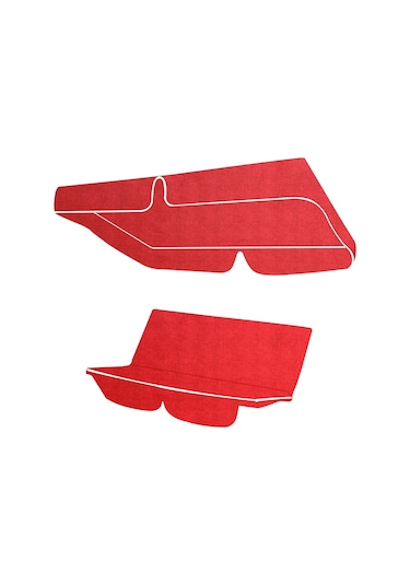 Viphomeconceptltd Vip Gölgelikli Salıncak Minder Takımı, Bahçe Minderi Kırmızı