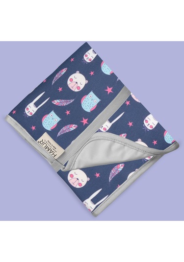 Anne Bebek Bakım Örtüsü Alez Yenidoğan Alt Açma Değiştirme Purple Organizer Pedi Minderi ÇiftTaraflı