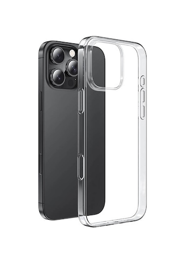 Apple Uyumlu iPhone 16 Pro Max Kılıf Şeffaf Silikon Hibrit Case Kapak