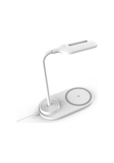Pazly Usb 2-in-1 Dokunmatik Gece Lambası 10w Hızlı Kablosuz Şarj Cihazı - Mavi/beyaz