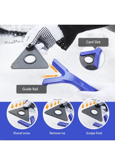 Adet Araba Cam Kar Küreği Çok İşlevli Kar Buz Don Küreği Silecek Koruma Kaymaz Saplı Kış Kar Kazıyıcı