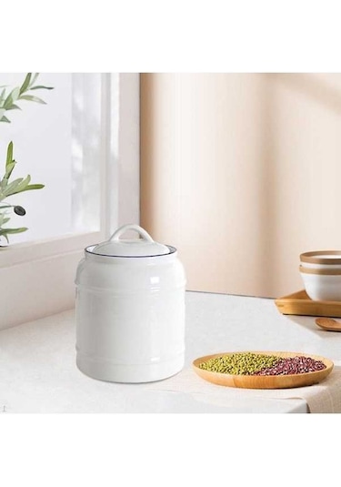 Pazly Seramik Kavanoz Mutfak Kutusu 800-1000 Ml Pet Treat Saklama Kabı Porselen Çay Kutusu Small Diğer